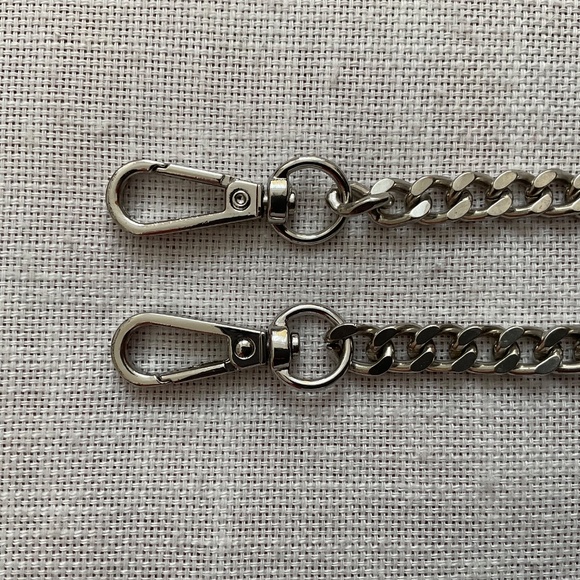 Replacement Silver Metal Chain Crossbody Shoulder Bag Strap NEW - Picture 5 of 10